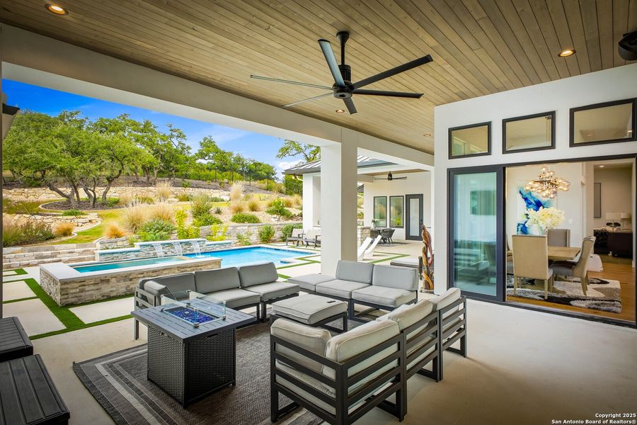 Exterior details and patio area of a home in , San Antonio (Image 47).