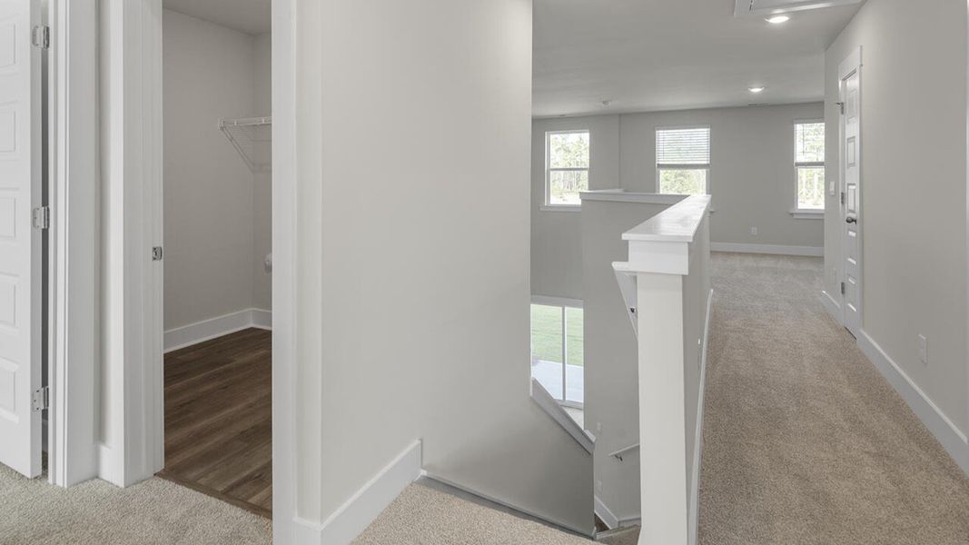 Spacious, unfurnished interior of a new home in The Palms at Indigo Preserve Townhomes, Leland (Image 24). Spacious, unfurnished interior of a new home in The Palms at Indigo Preserve Townhomes, Leland (Image 24).