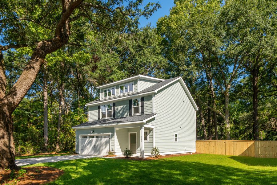 Front exterior of a new home in , James Island, SC, highlighting curb appeal (Image 26). Front exterior of a new home in , James Island, SC, highlighting curb appeal (Image 26).
