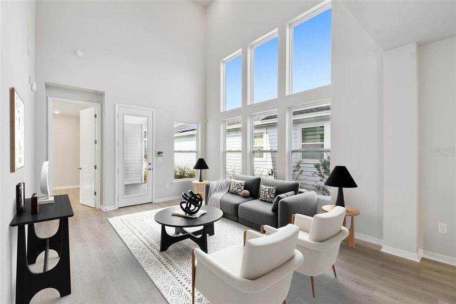 Furnished interior view inside a new home in Weslyn Park in Sunbridge 34', St. Cloud (Image 9).