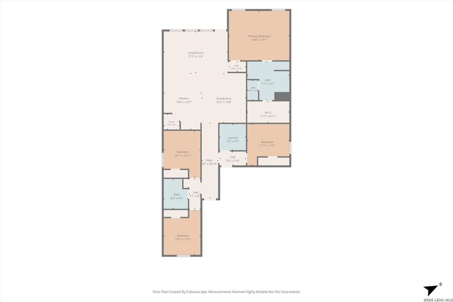 2D floor plan layout of this home in Brookstone Creek, San Antonio, TX (Image 5).