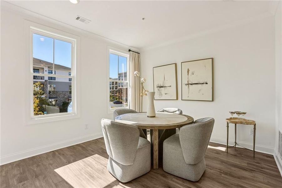Furnished interior view inside a new home in Market Square at Sawnee Village, Cumming (Image 10).