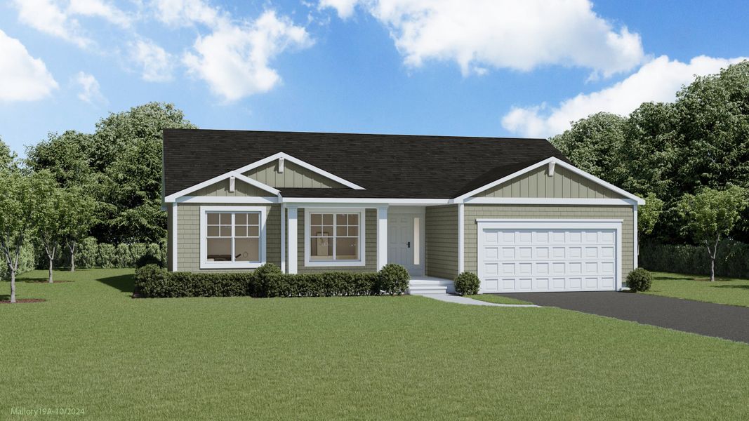 Representative exterior photo of a completed home built from the The Mallory by Forbes Capretto Homes in Wheatfield Crossing, North Tonawanda, NY (Image 8).