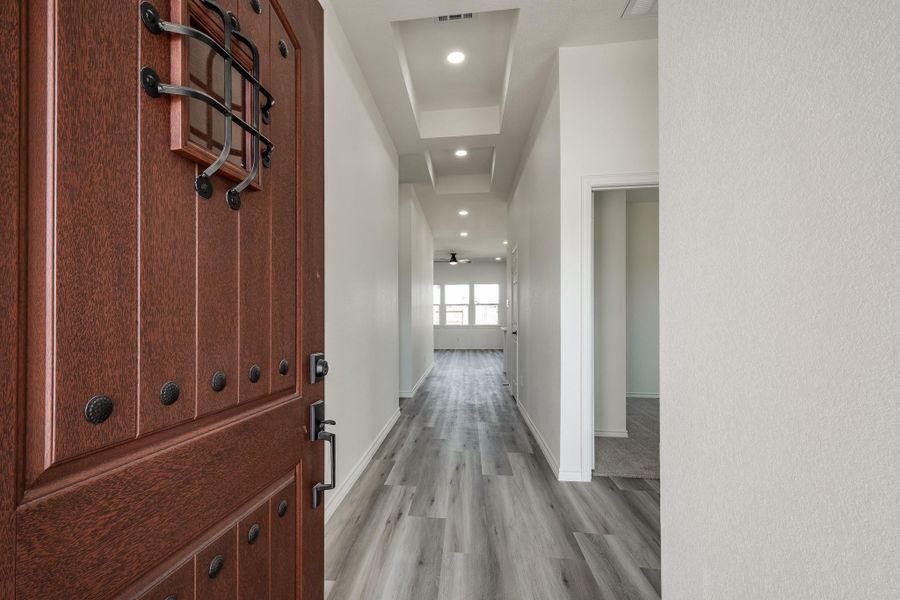 Entry door and hallway Entry door and hallway