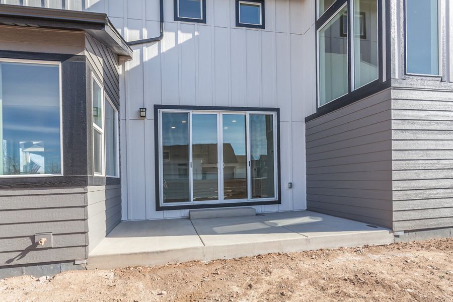 Exterior details and patio area of a home in Trailside, Timnath (Image 30). Exterior details and patio area of a home in Trailside, Timnath (Image 30).