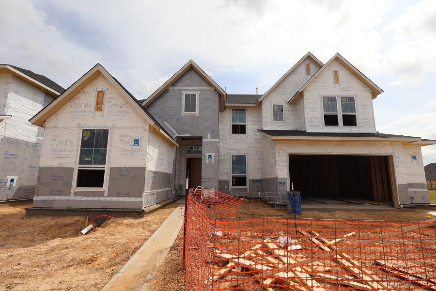 In-progress construction of a new home in Dunham Pointe, Cypress, TX (Image 6).