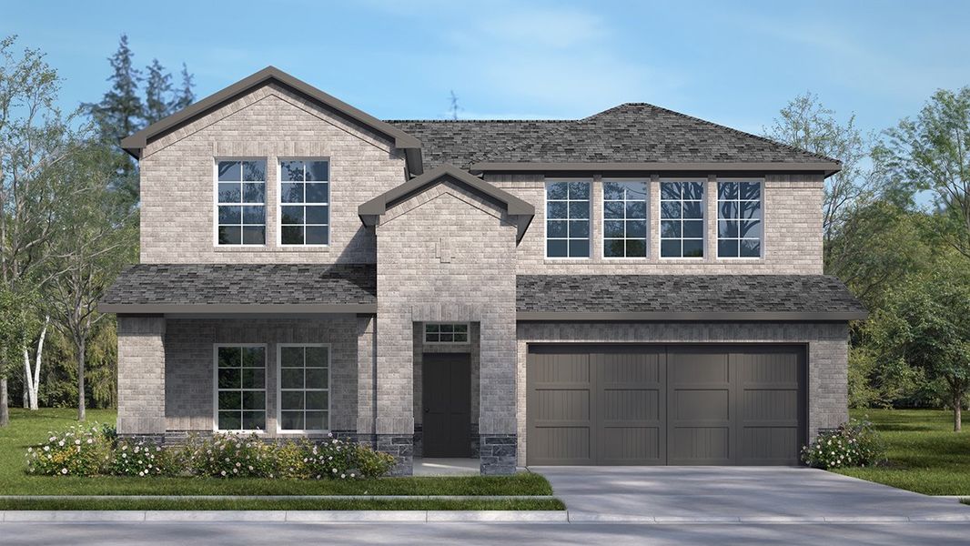 Representative exterior photo of a completed home built from the Ozark by D.R. Horton in Bel Air Village, Sherman, TX (Image 2). Representative exterior photo of a completed home built from the Ozark by D.R. Horton in Bel Air Village, Sherman, TX (Image 2).