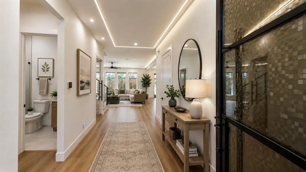 Furnished interior view inside a new home in , Dallas (Image 6).