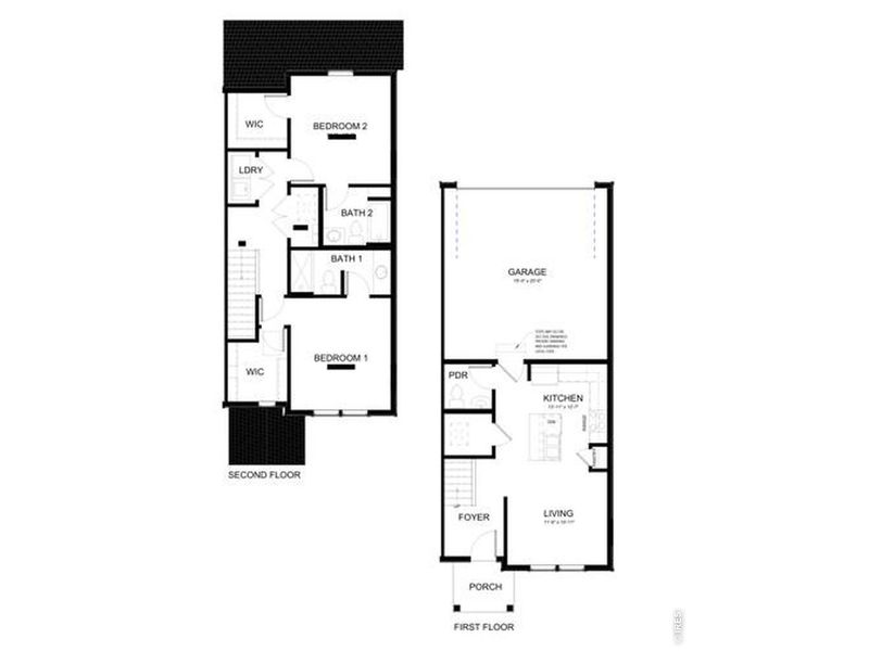 2D floor plan layout of this home in Vista Meadows, Fort Lupton, CO (Image 2).