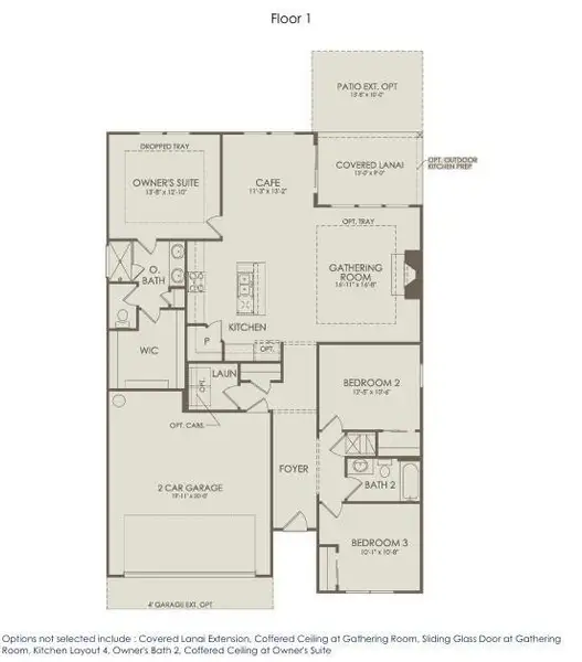 2D floor plan layout of this home in Everhour, Newnan, GA (Image 3).