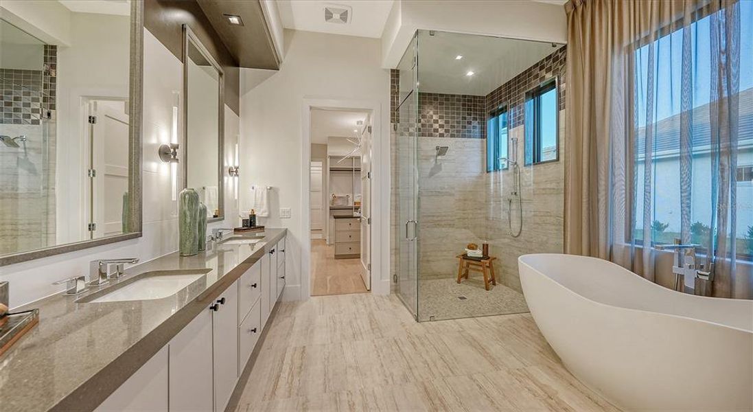 Furnished interior view inside a new home in Wild Blue at Waterside, Sarasota (Image 66).