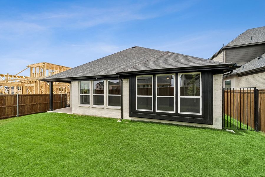 Representative exterior details of a home built from the Kindrick by Landon Homes in Fields - East Village, Frisco (Image 24). Representative exterior details of a home built from the Kindrick by Landon Homes in Fields - East Village, Frisco (Image 24).