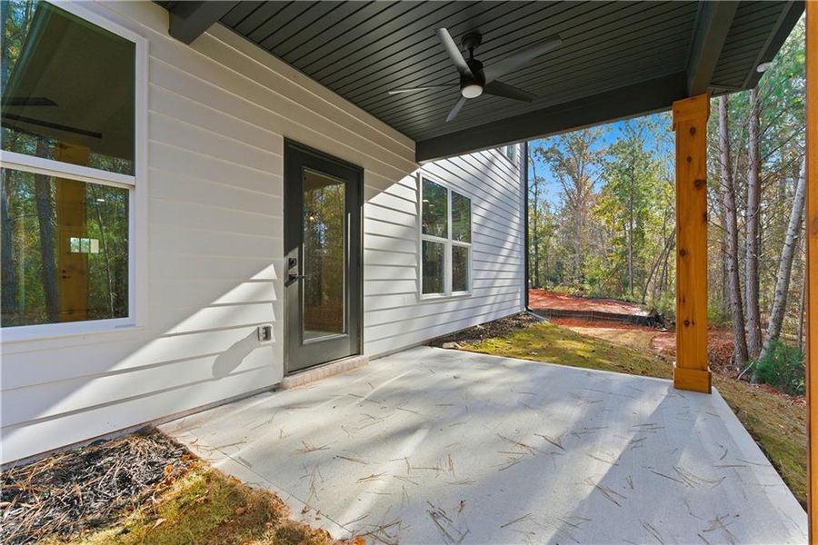 Exterior details and patio area of a home in , Hampton (Image 24).