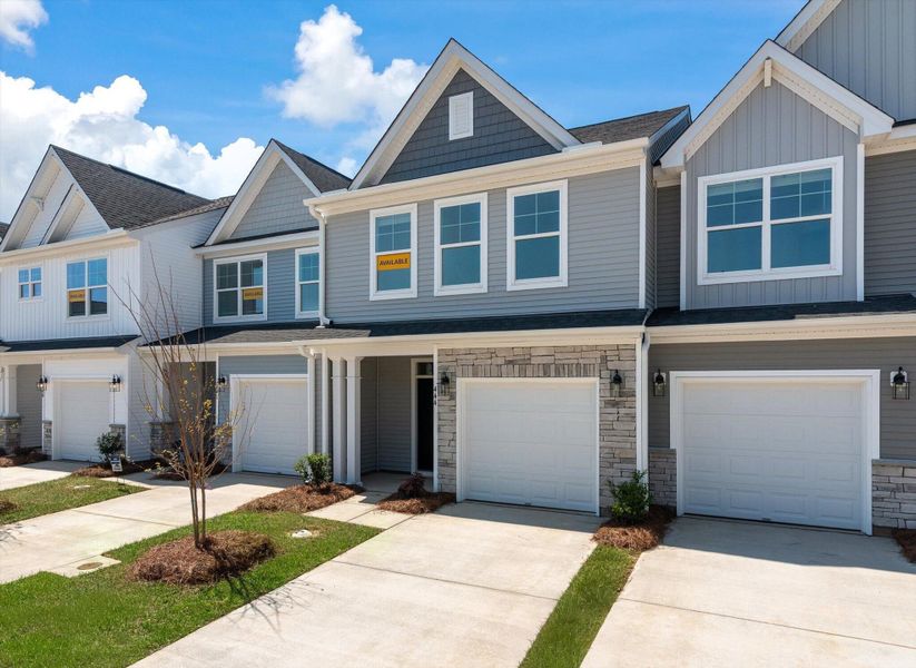 Front exterior of a new home in The Landings at Montague, Goose Creek, SC, highlighting curb appeal (Image 22).