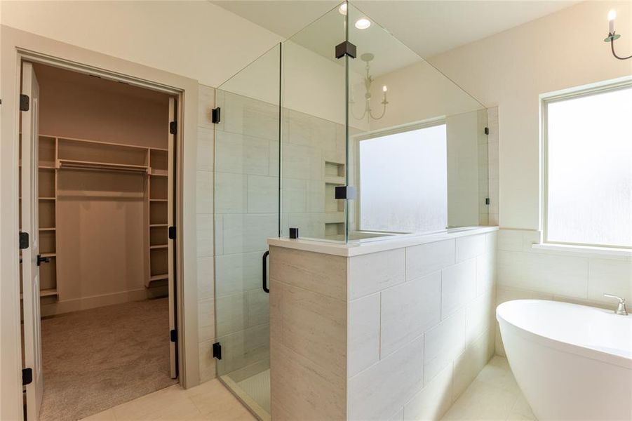 This ensuite has it all! Separate water closet, spacious tiled shower and neutral tones. This ensuite has it all! Separate water closet, spacious tiled shower and neutral tones.