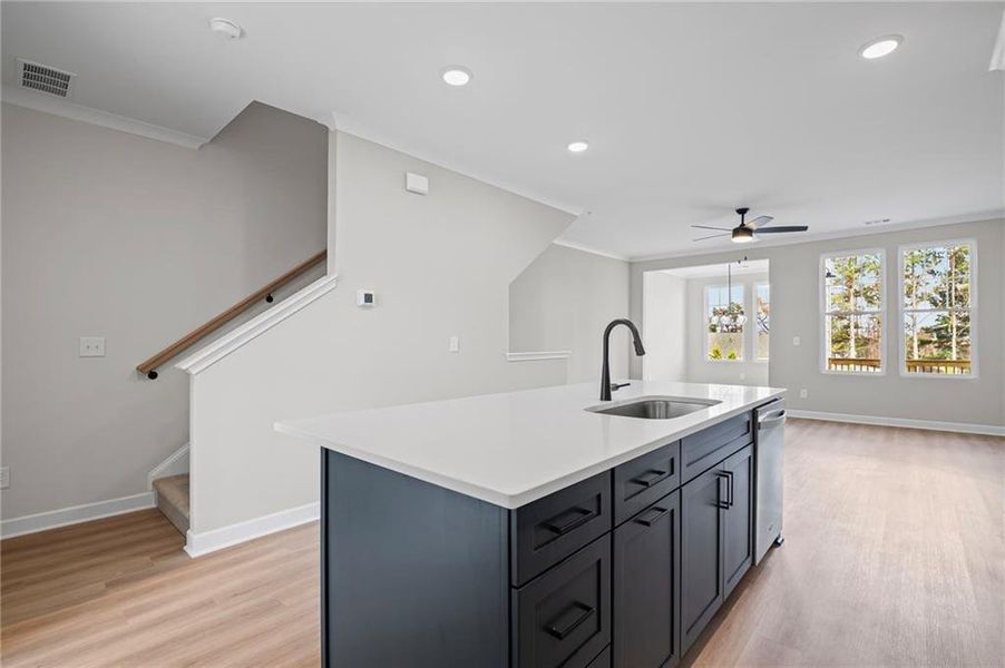 Furnished interior view inside a new home in The Village at River Green, Canton (Image 8).