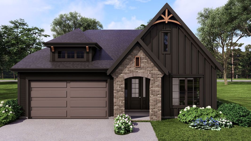 Elevation B with Brick Accent