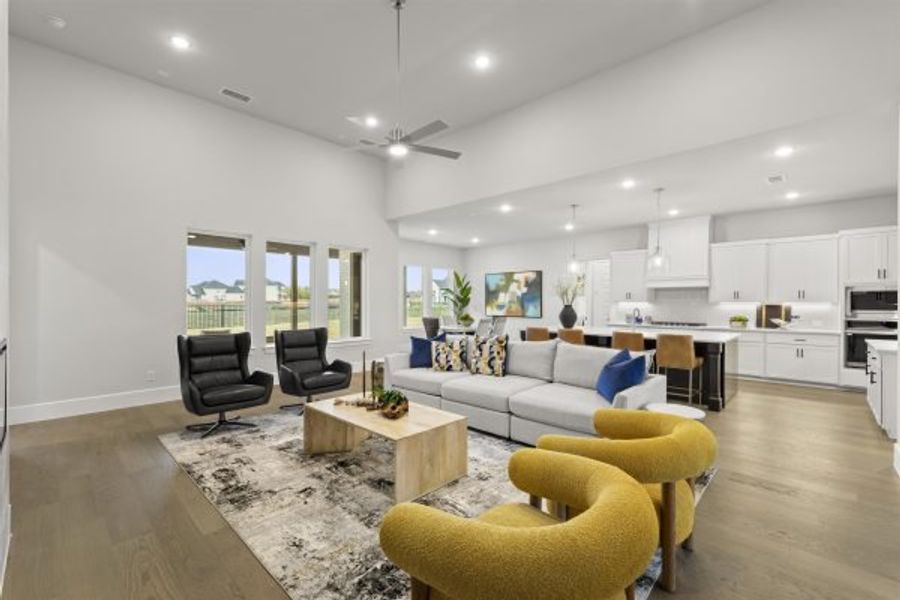 Representative furnished interior of a home built from the Tahiti by Stonefield Homes in Heath Golf and Yacht Club, Rockwall (Image 40).