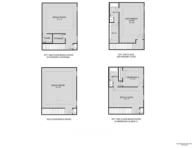 2D floor plan layout for the The Lakewood by Legend Homes in Cinco Lakes, San Antonio, TX (Image 4).