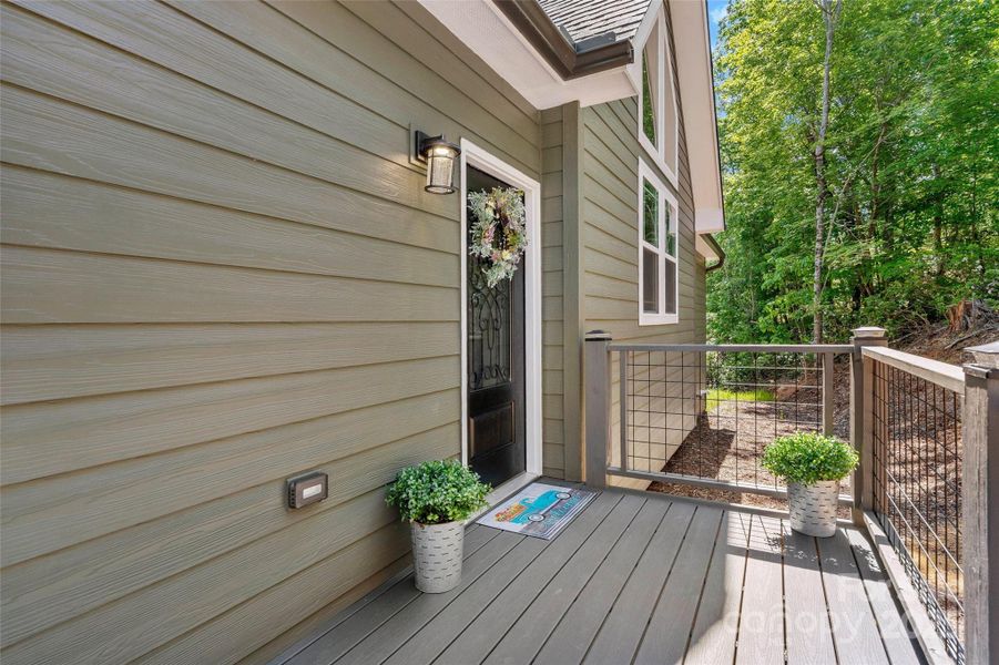 Front deck leading to front door Front deck leading to front door
