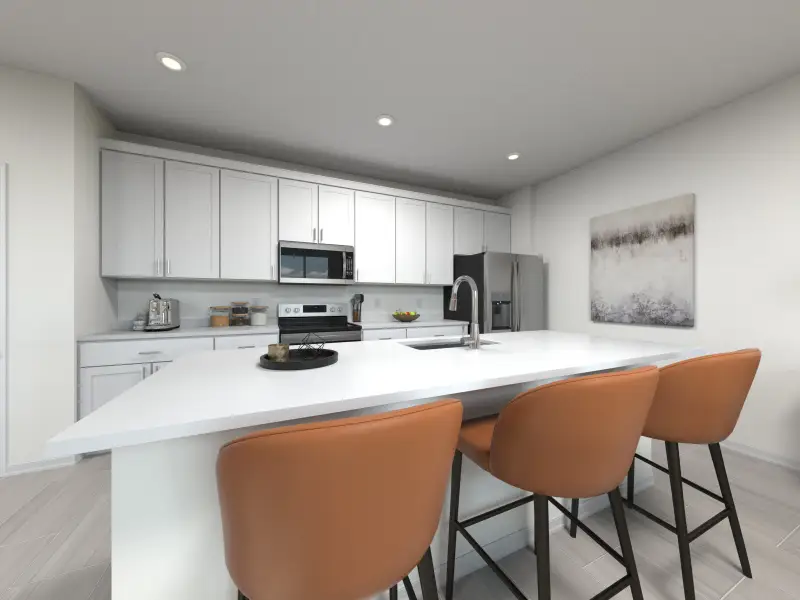 Furnished interior view inside a new home in Cyrene at Minneola - Villas, Minneola (Image 3).