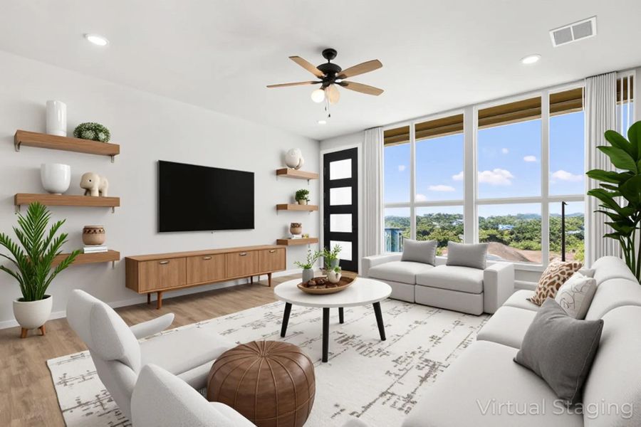 Virtually Staged Living Room