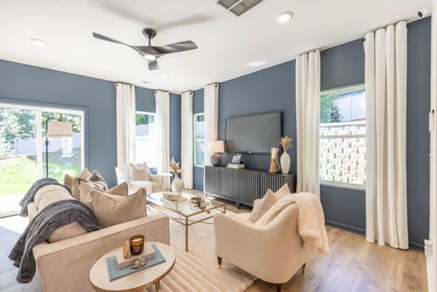 Representative furnished interior of a home built from the Longfield TH by True Homes in Penley Place Townhomes, Clover (Image 8). Representative furnished interior of a home built from the Longfield TH by True Homes in Penley Place Townhomes, Clover (Image 8).