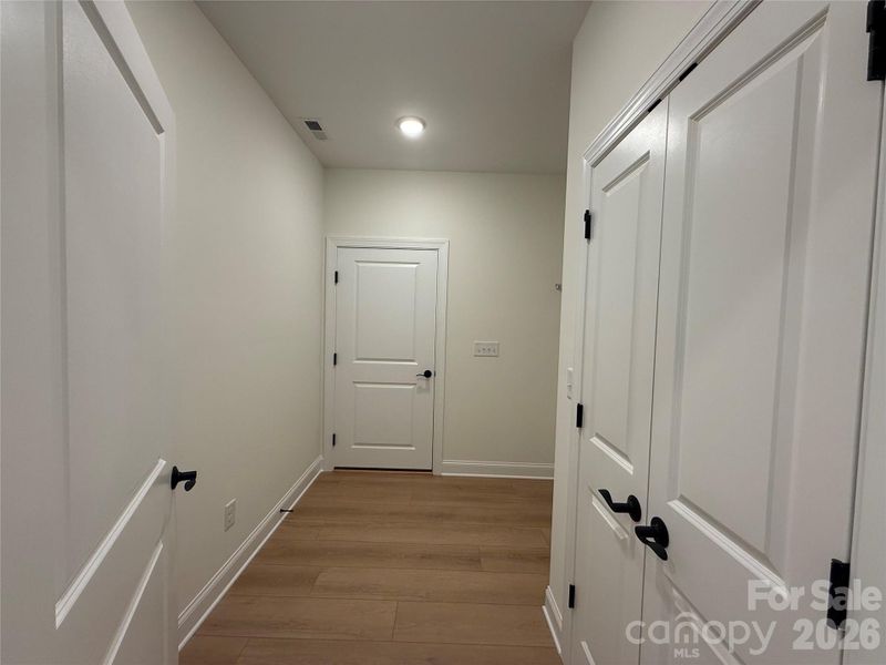 The laundry room provides a great drop zone coming in from the garage.