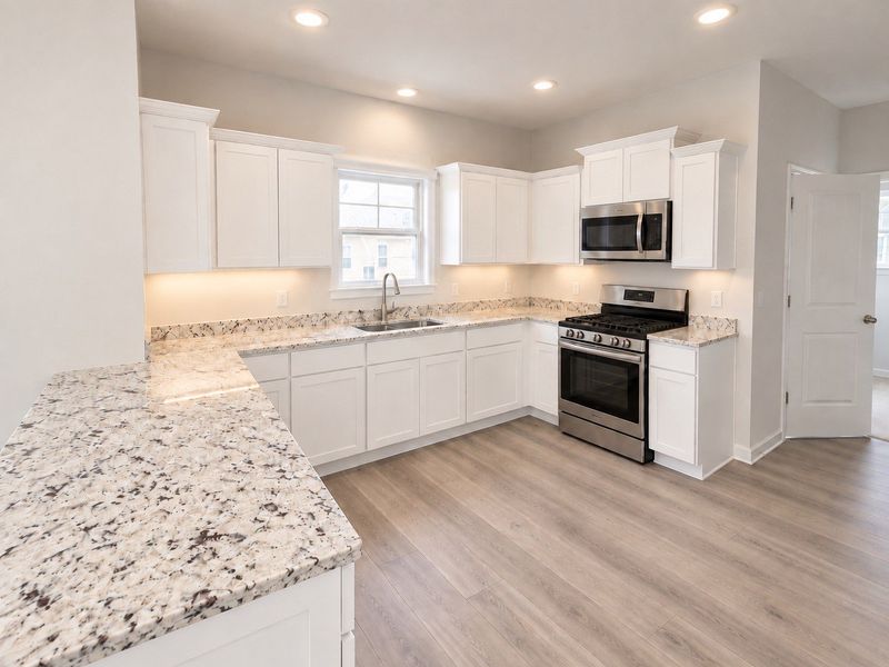 ***Digitally Enhanced Photo*** Showcasing the finished kitchen selections!