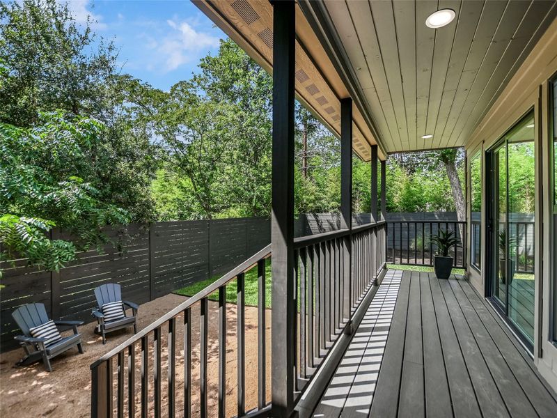 Exterior details and patio area of a home in , Austin (Image 3).