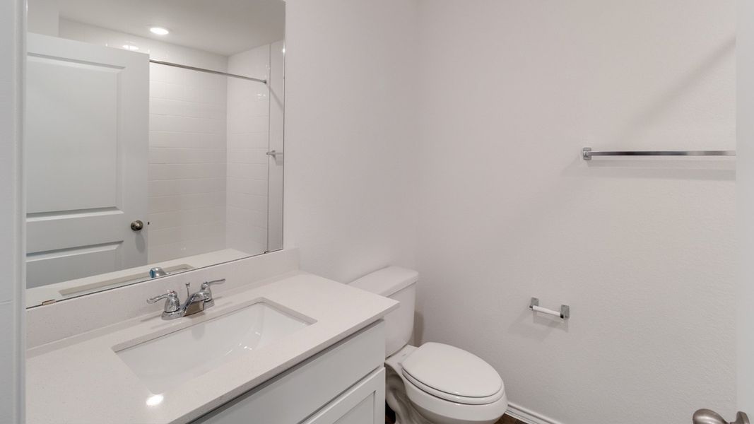 Representative furnished interior of a home built from the The Baxtor by D.R. Horton in Valverde, Bastrop (Image 6).