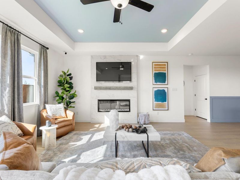 Furnished interior view inside a new home in Mercer Meadows, Royse City (Image 14).