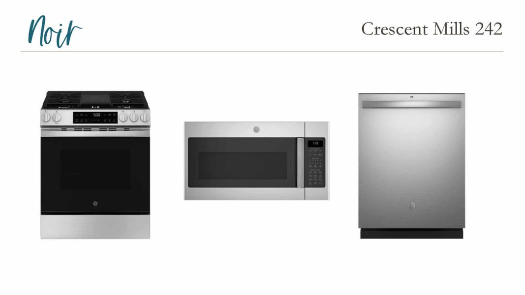 Appliance selections