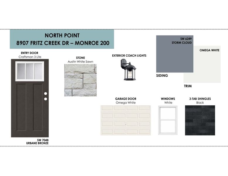Sample of building materials used in homes in North Point, Temple (Image 3).