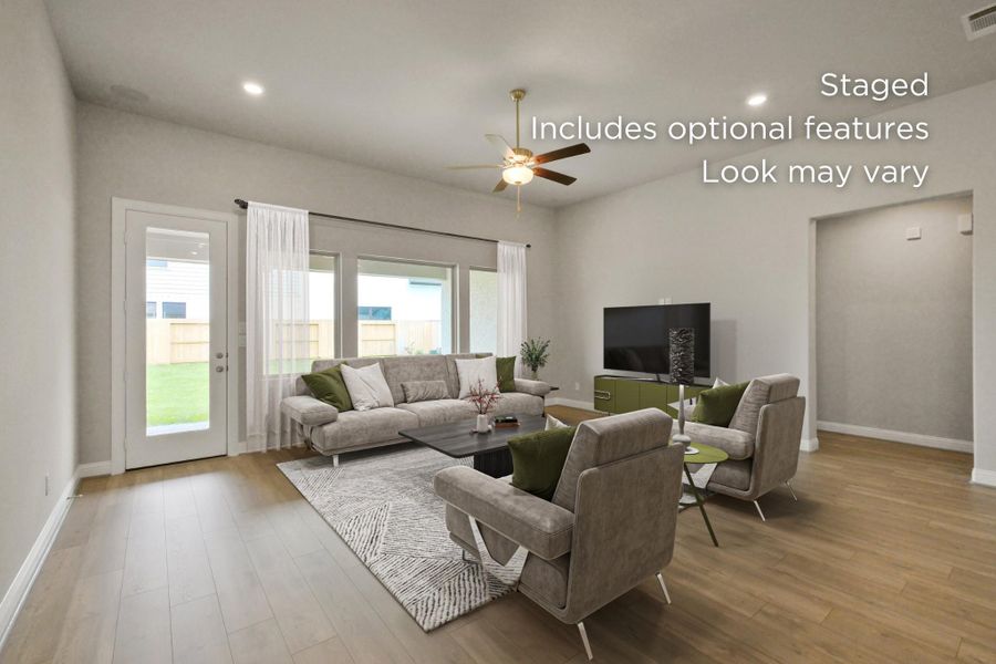 Furnished interior view inside a new home in The Grand Prairie 60', Hockley (Image 4).