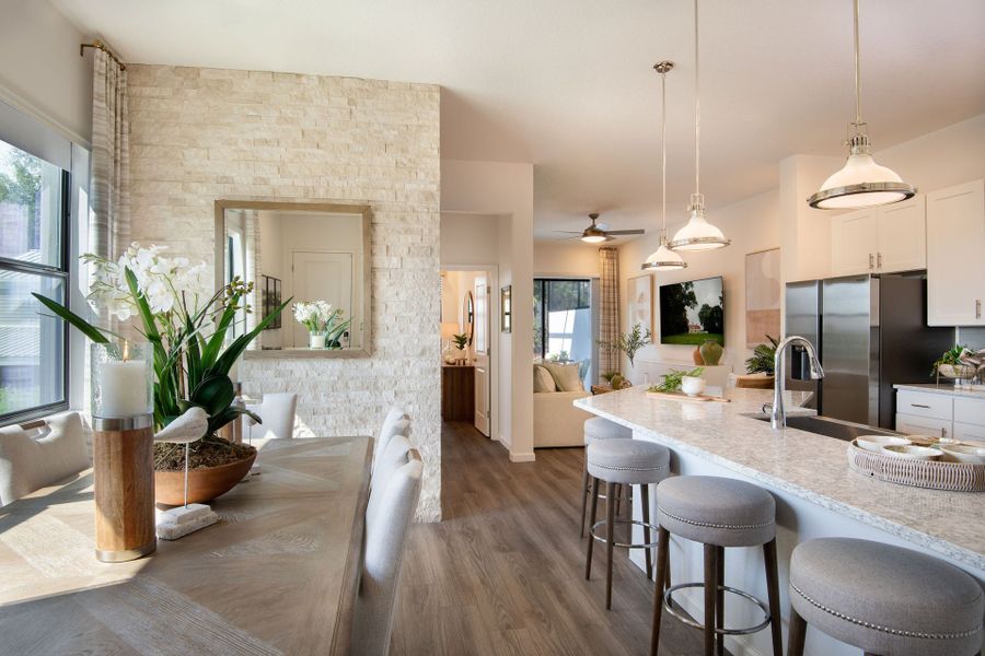 Representative furnished interior of a home built from the Nautilus Bonus Townhome by Park Square Residential in Paradiso Grande Resort, Orlando (Image 5).