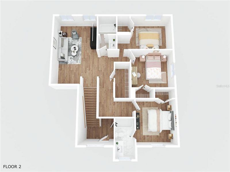 2D floor plan layout of this home in , Winter Garden, FL (Image 28).