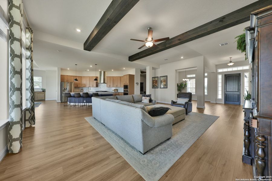 Furnished interior view inside a new home in Megans Landing – Half-Acre Homesites, Castroville (Image 9). Furnished interior view inside a new home in Megans Landing – Half-Acre Homesites, Castroville (Image 9).