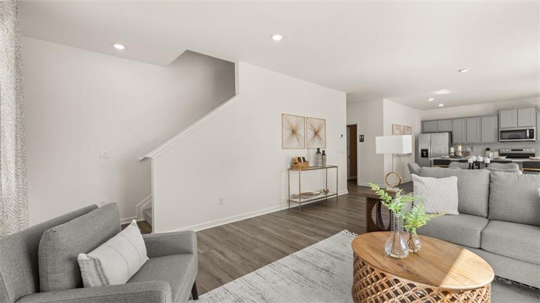 Furnished interior view inside a new home in Locust Grove Station - Cedar Ridge, Locust Grove (Image 7).