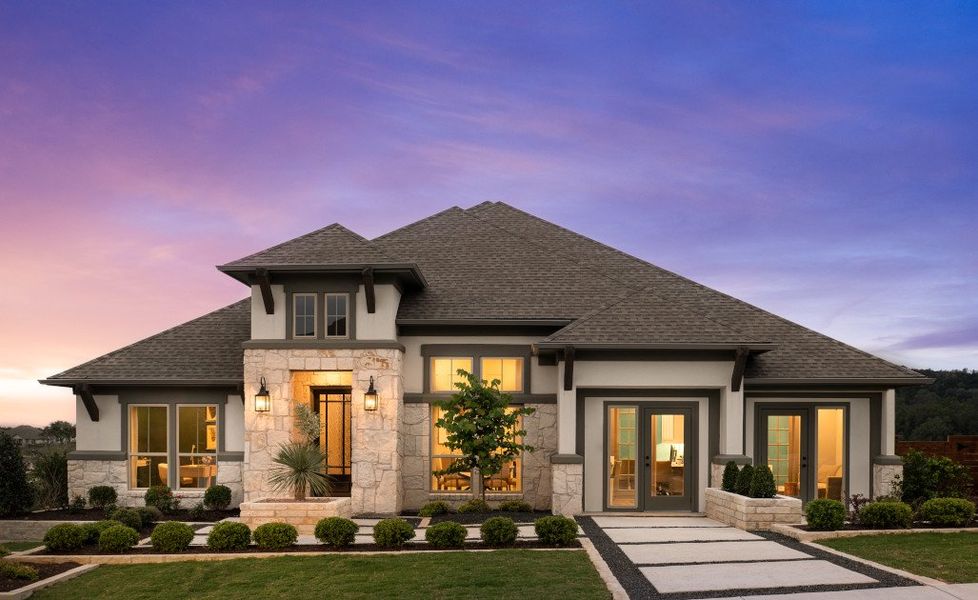 Representative exterior photo of a completed home built from the Avalon III by Ashton Woods in The Trails at Carmel 60s, Pflugerville, TX (Image 1). Representative exterior photo of a completed home built from the Avalon III by Ashton Woods in The Trails at Carmel 60s, Pflugerville, TX (Image 1).