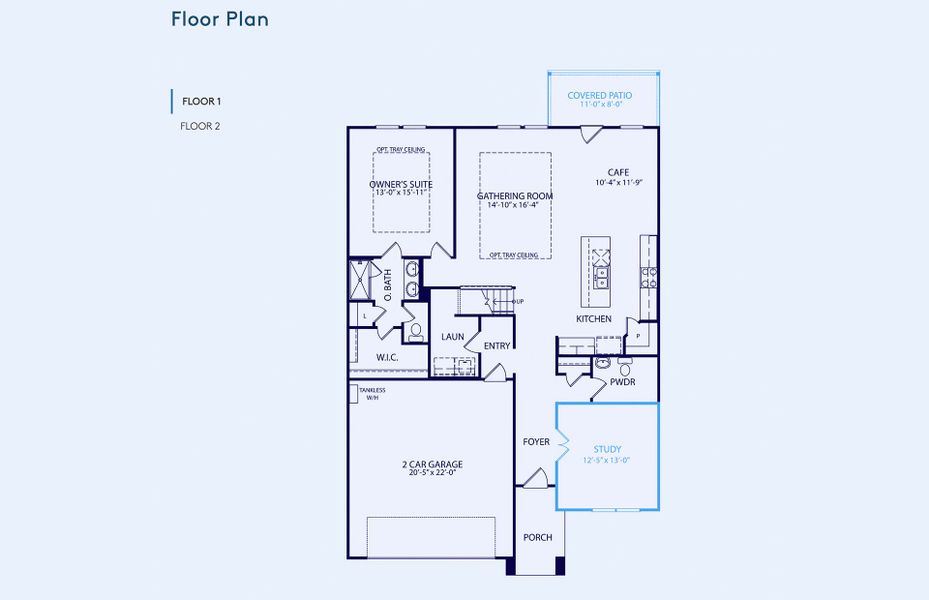 2D floor plan layout of this home in Kings Way, Denton, TX (Image 5).