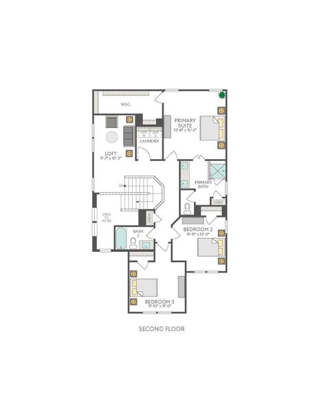 2D floor plan layout of this home in Flora, Hutto, TX (Image 3). 2D floor plan layout of this home in Flora, Hutto, TX (Image 3).