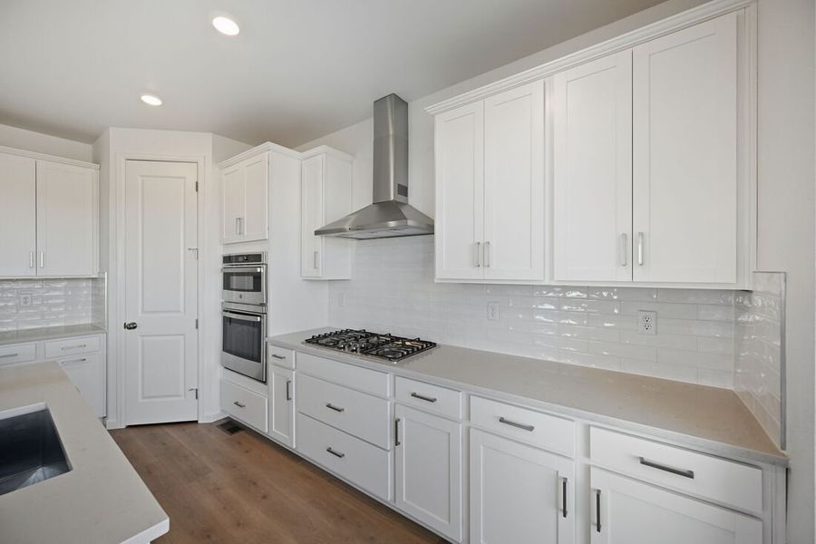 Furnished interior view inside a new home in Trailstone Town Collection, Arvada (Image 8).
