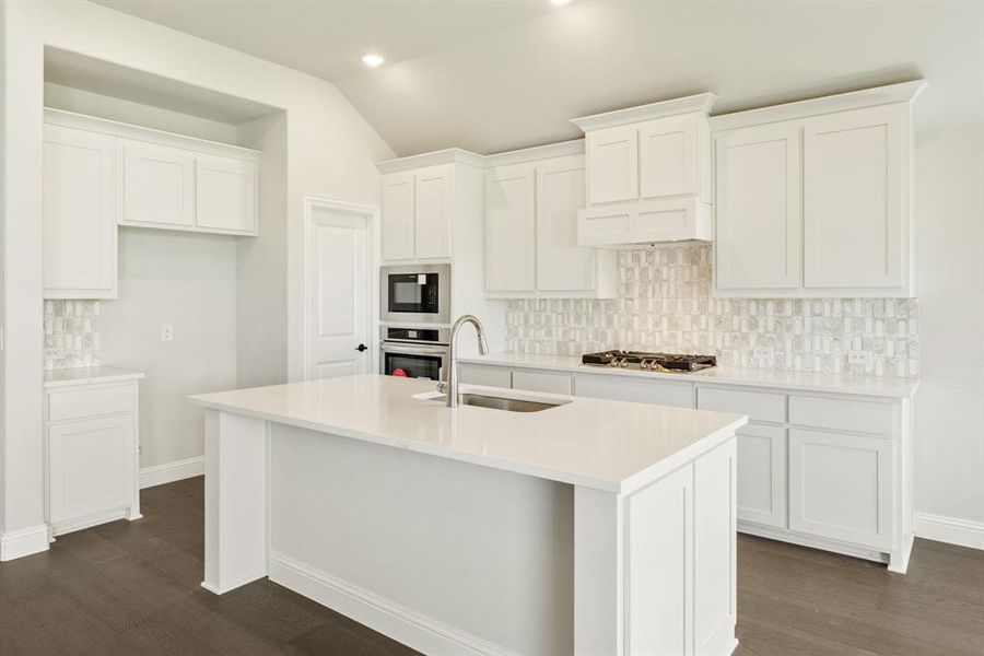 Furnished interior view inside a new home in Painted Tree Woodland District 50, McKinney (Image 6). Furnished interior view inside a new home in Painted Tree Woodland District 50, McKinney (Image 6).