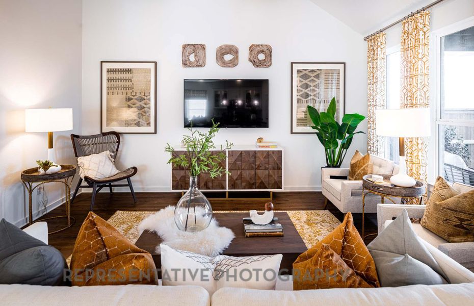Furnished interior view inside a new home in Pomona, Manvel (Image 11). Furnished interior view inside a new home in Pomona, Manvel (Image 11).