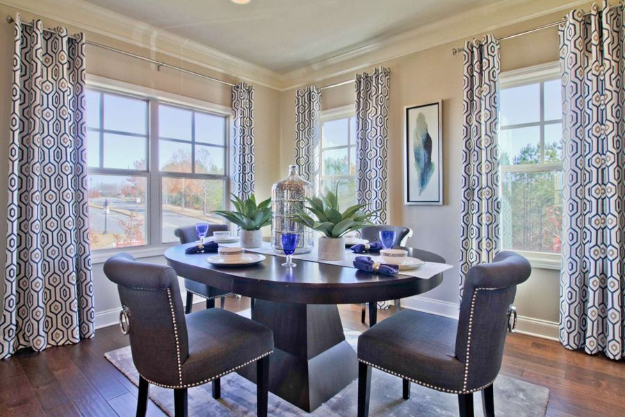 Representative furnished interior of a home built from the Barwick by KM Homes in Nickel Creek at Newnan Crossing, Newnan (Image 29).