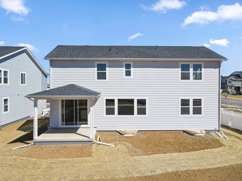 Exterior details and patio area of a home in The Estates Collection at Murphy Creek, Aurora (Image 4).