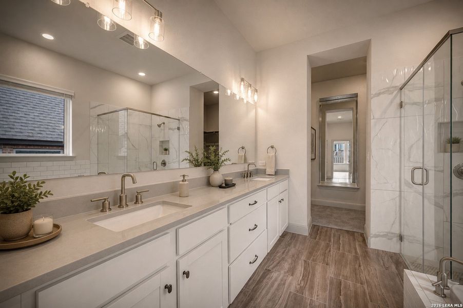 Furnished interior view inside a new home in Windsong - Reserve Series, Boerne (Image 29).