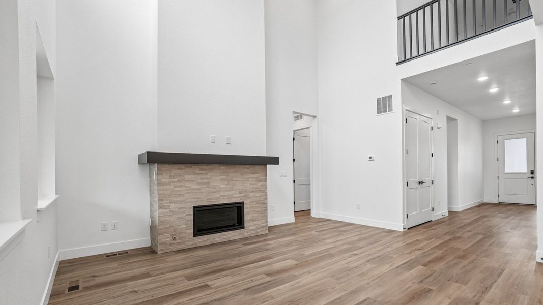 Furnished interior view inside a new home in Dillon Pointe - Journey, Broomfield (Image 8).