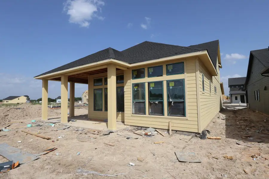 In-progress construction of a new home in Bridgeland Central: Emerald Heights - Enclave Collection, Cypress, TX (Image 8).